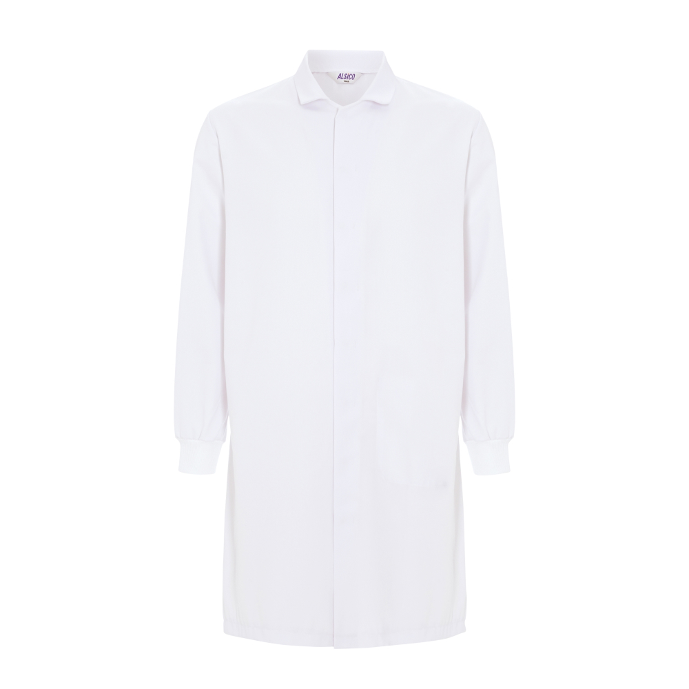 White coat with cuffs